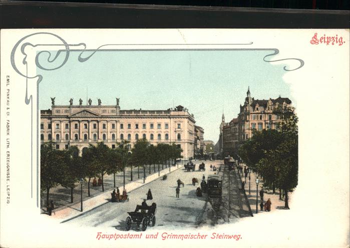 Leipzig Hauptpostamt Grimmaischer Steinweg Stra