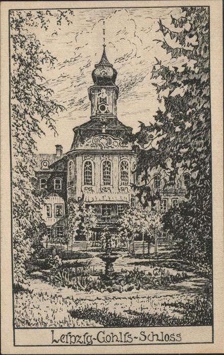 Leipzig Gohlis Schloss Zeichnung