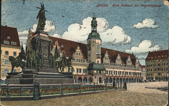 LEIPZIG Sachsen Altes Rathaus Siegesdenkmal