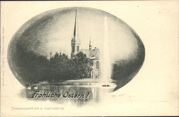 LEIPZIG Sachsen Johannaparkteich Lutherkirche