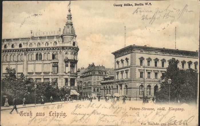 LEIPZIG Sachsen Peters-Strasse Eingang