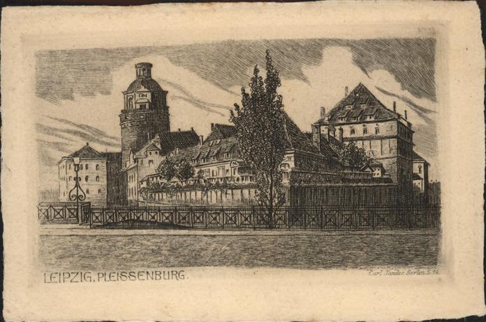 Leipzig Pleissenburg Künstlerkarte