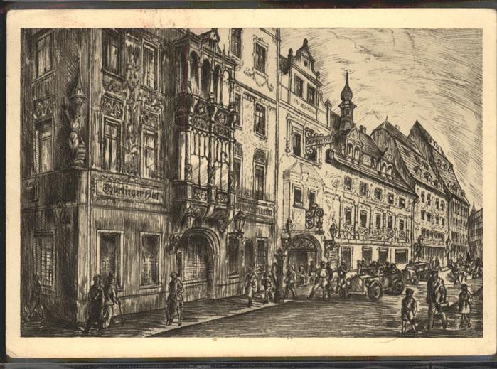 Leipzig Künstlerkarte Thüringer Hof
