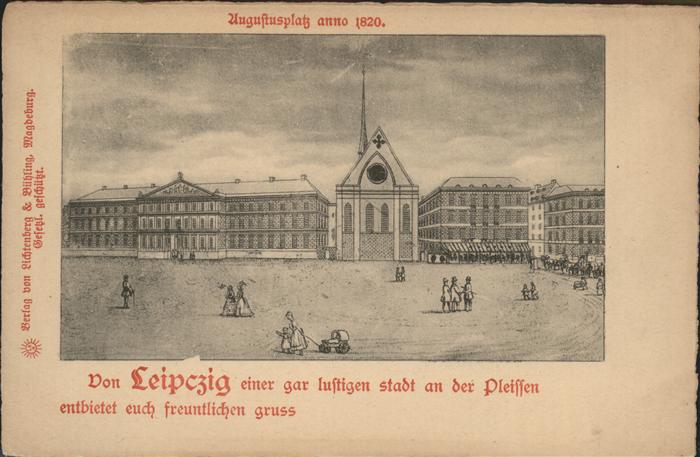 Leipzig Augustusplatz anno 1820