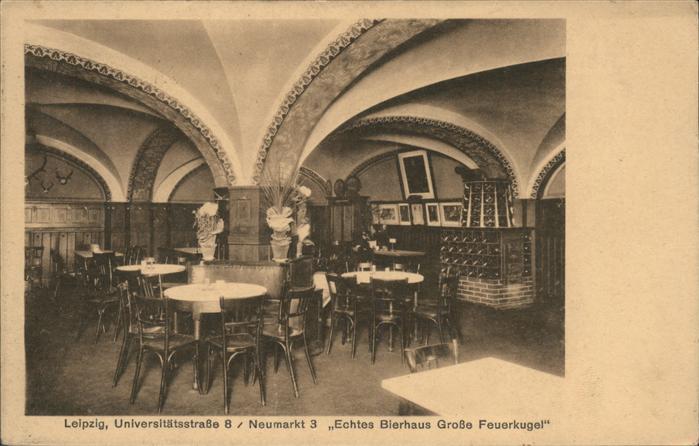 LEIPZIG Sachsen Universitaetsstr. Echtes Bierhaus Grosse Feuerkugel