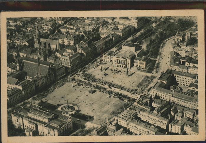 LEIPZIG Sachsen Fliegeraufnahme Augustusplatz