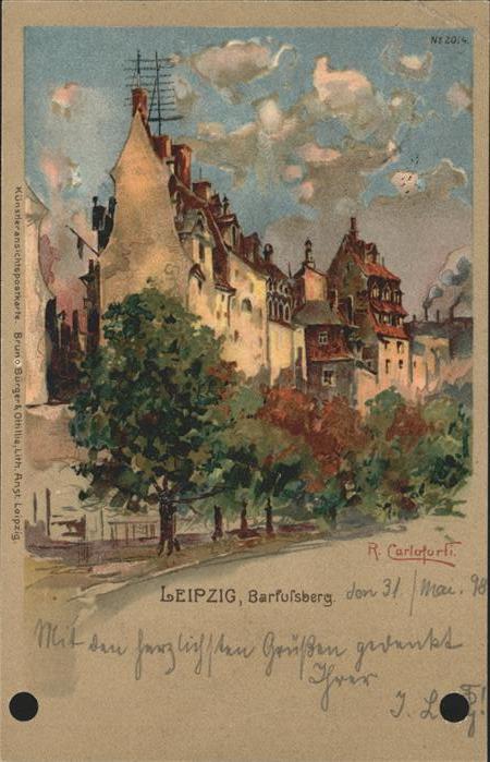 Leipzig Künstlerkarte R. Carlofurti Barfusberg
