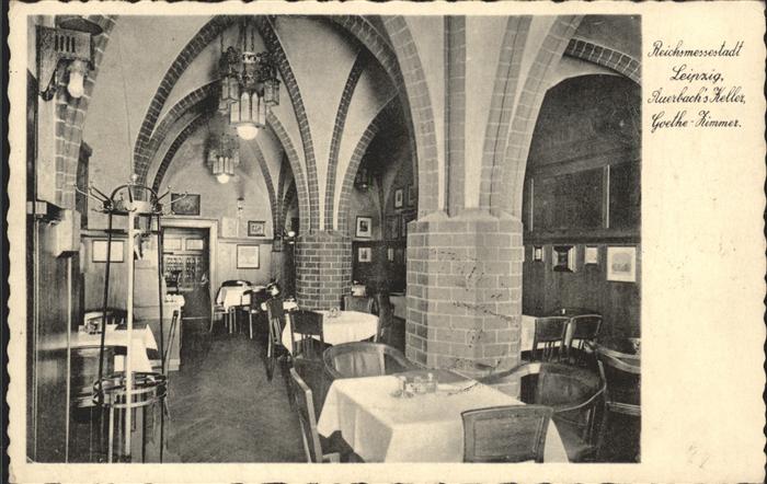 LEIPZIG Sachsen Reichsmessestadt Auerbachs Keller Goethe Zimmer