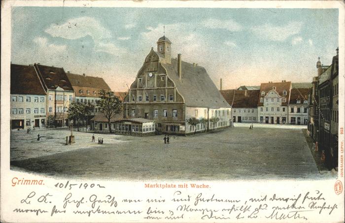 Grimma Marktplatz mit Wache