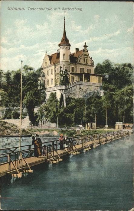 Grimma Gattersburg mit Tonnenbrücke