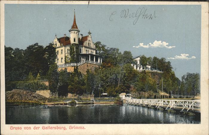 Grimma Gattersburg mit Tonnenbrücke