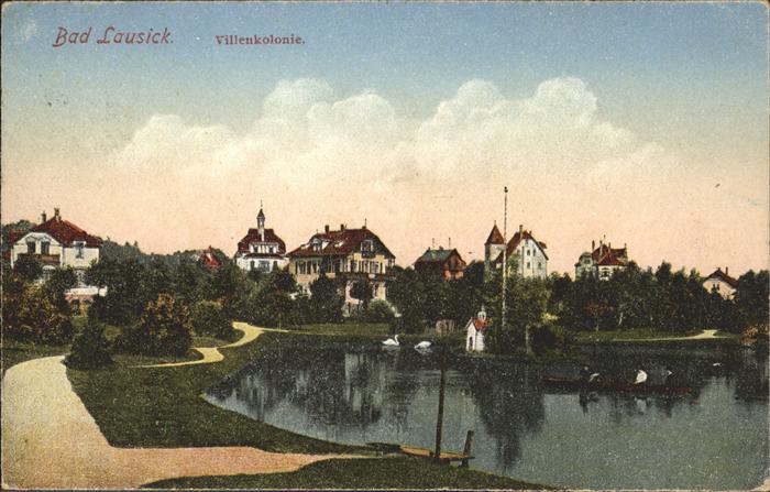Bad Lausick Villenkolonie mit Schwanenteich