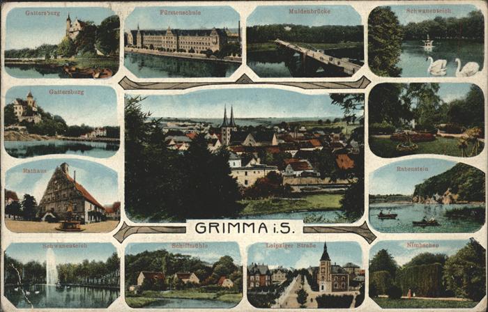 Grimma Leipziger-Strasse u.Rathaus