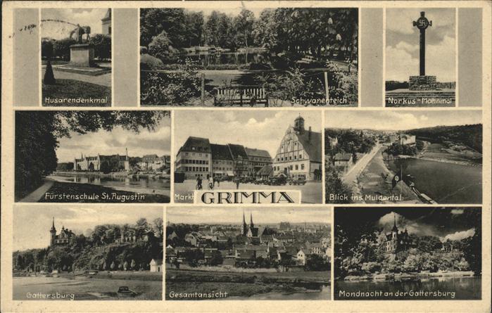 Grimma Husarendenkmal u.Gattersburg (sauberer