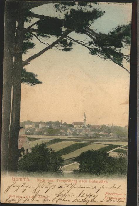 Hohnstaedt Grimma Blick vom Tempelberg