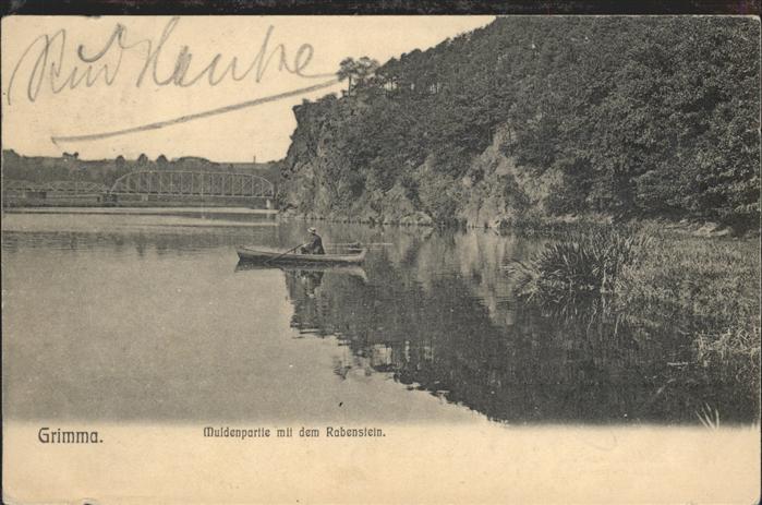 Grimma Partie an der Mulde mit Rabenstein