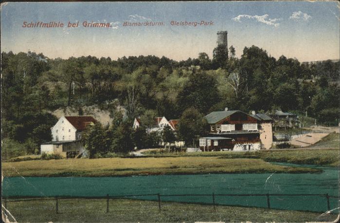 Grimma Schiffmühle mit Bismarckturm