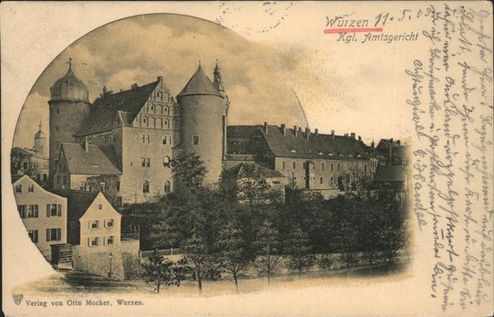 Wurzen Sachsen Kgl.Amtsgericht (mit schöner Auslandsfr