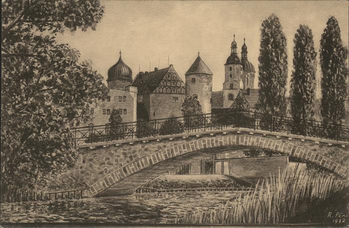 Wurzen Sachsen Blick auf Schloss u.Dom