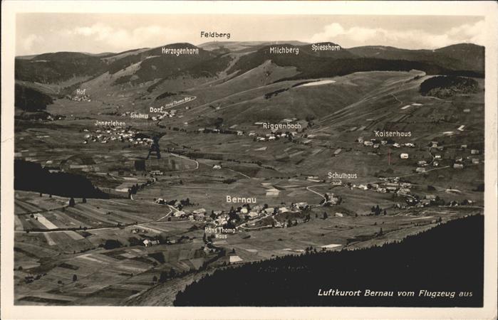 Bernau Schwarzwald Fliegeraufnahme Milchberg Feldberg Herzogenhorn