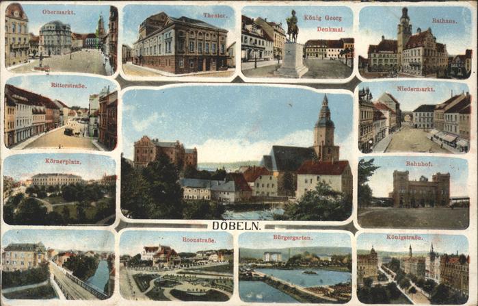 Doebeln Bahnhof Königsstr. Rathaus Feldpost