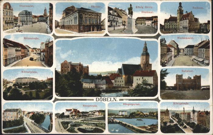 Doebeln Königstr. Bahnhof Rathaus König Georg D