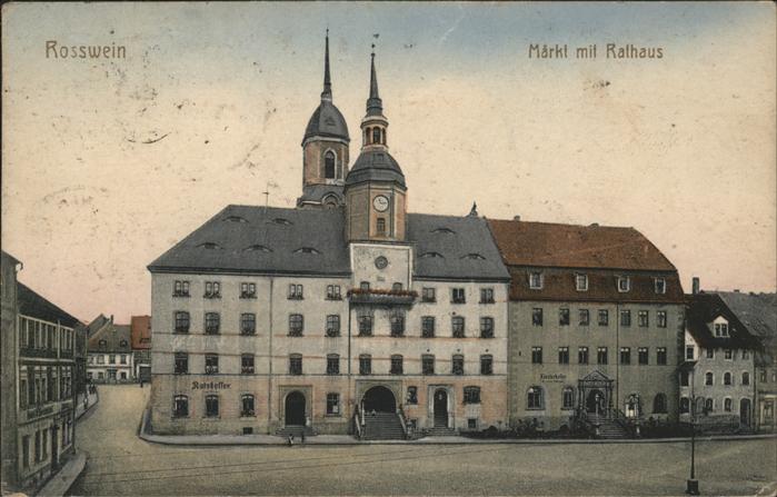 Rosswein Sachsen Markt Rathaus