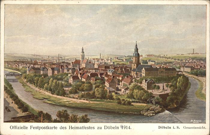 Doebeln Festpostkarte Heimatfest