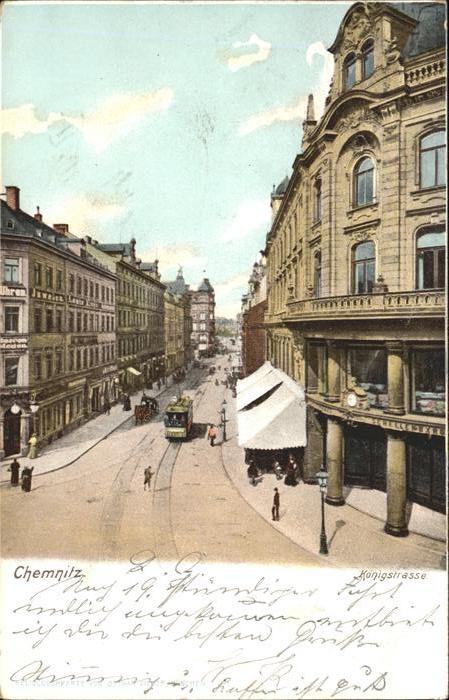 CHEMNITZ Sachsen Koenigstr. Strassenbahn