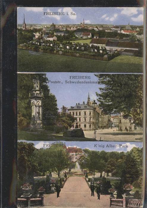 Freiberg Poststr. Schwedendenkmal König Albert-P