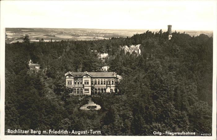 Rochlitz Sachsen Rochlitzer Berg Friedrich August Turm Fliegeraufnahme
