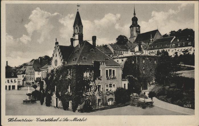 Hohenstein-Ernstthal Marktplatz Rathaus Kirche