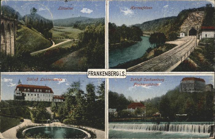 Frankenberg Sachsen Lützeltal Harrasfelsen Schloss Lichtenw