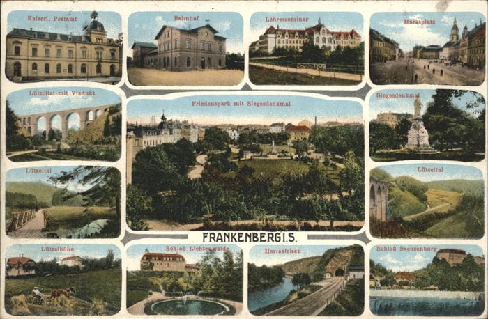 Frankenberg Sachsen Postamt Bahnhof Marktplatz Lützeltal Vi