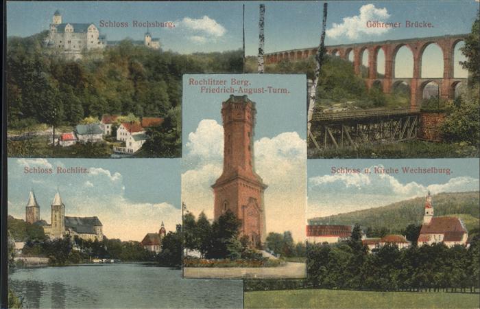 Rochlitz Sachsen Schloss Rochsburg Göhrener Brücke Schlo
