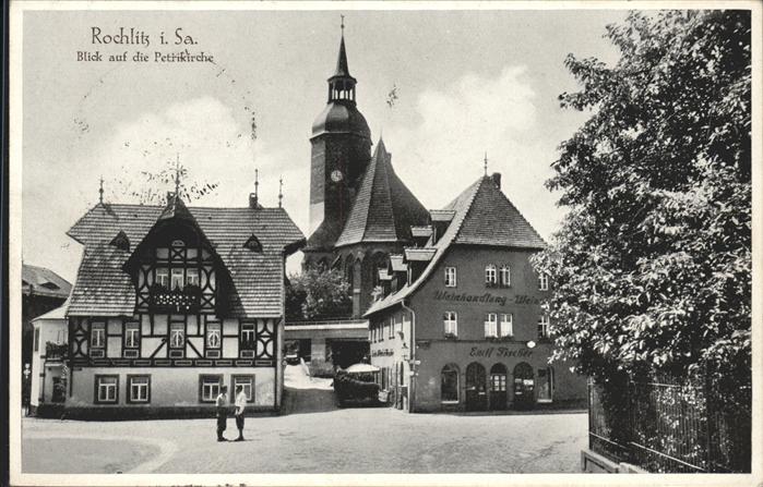 Rochlitz Sachsen Fachwerkhaus Petrikirche