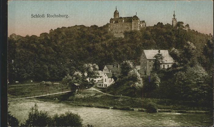 Rochsburg Gräfl Schönburger Schloss mit Mulde Hän