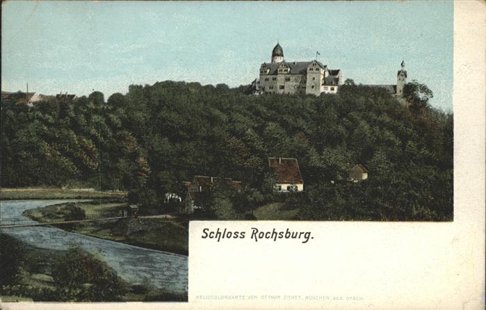 Rochsburg Gräfl Schönburger Schloss mit Mulde Hän
