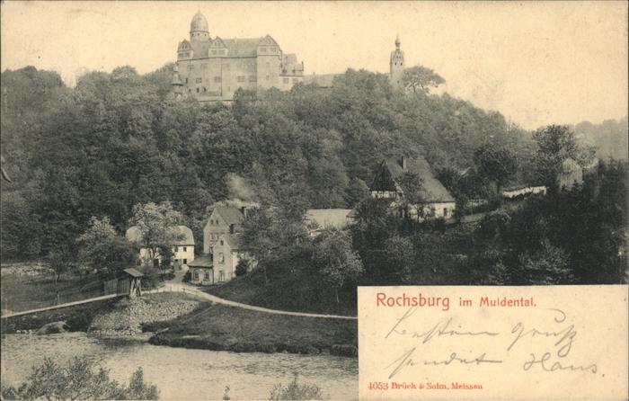 Rochsburg Gräfl Schönburger Schloss mit Mulde Hän