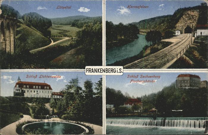 Frankenberg Sachsen Lützeltal Harrasfelsen Schloss Lichtenw