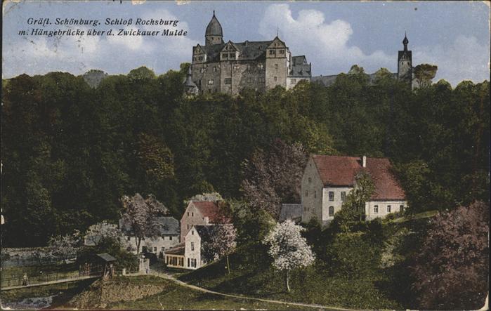 Rochsburg Gräfl Schönburger Schloss mit Mulde Hän