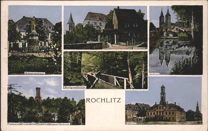 Rochlitz Sachsen Kriegerdenkmal Mordgrundbrücke Schloss