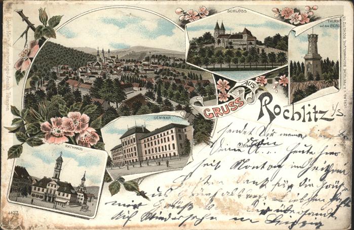 Rochlitz Sachsen Panorama Schloss Turm Rathaus