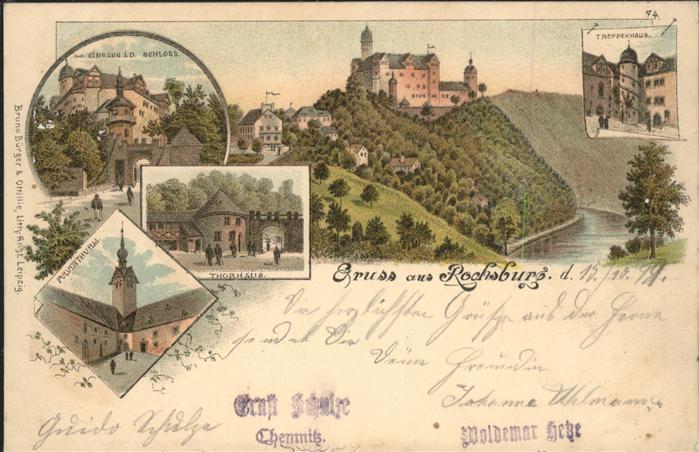 Rochsburg Schloss Eingang Treppenhaus Pulverturm