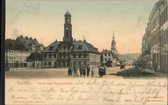 Rochlitz Sachsen Markt Hauptstrasse Rathaus