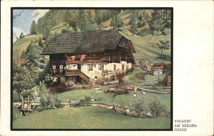 Kuenstlerkarte Volkert Am Bergeshange Schwarzwaldhaus