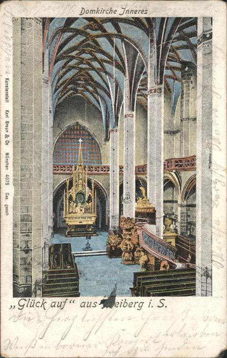 Goldfensterkarte Nr. 4075 Domkirche Freiberg in Sachsen