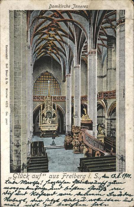 Goldfensterkarte Nr. 4075 Freiberg in Sachsen Domkirche