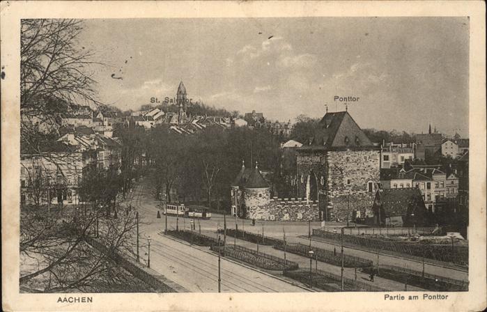 AACHEN NRW Am Ponttor mit St Salvator Feldpost