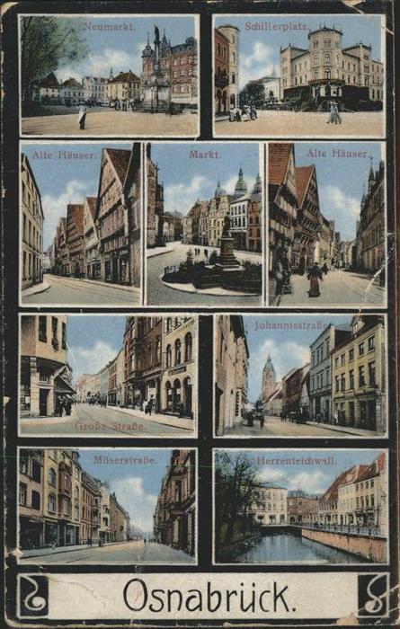 OSNABRueCK  CITY Neumarkt Schillerplatz Alte Haeuser Grosse Str Johannisstr Moes
